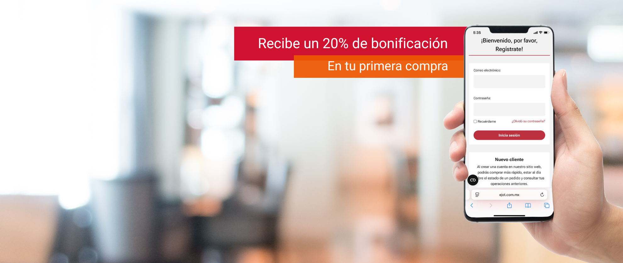¡Registrate y empieza a comprar online!